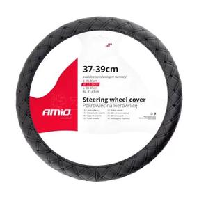 Vairo užvalkalas AMiO, juoda sp., dirbtinė oda 37-39 cm
