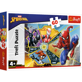 Puzle Trefl SpiderMan On The Web 17372, 22 cm x 33 cm, 60 gab., daudzkrāsaina