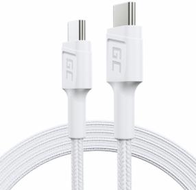 Кабель Green Cell PowerStream USB Type-C, USB Type C, 120 м, белый цв.