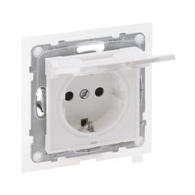 Розетка Legrand Suno 721123, c заземлением, IP44, белый цв.
