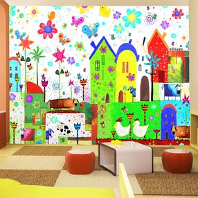 Fototapetas Artgeist Happy Farm MNEW010157, 105 cm x 105 cm
