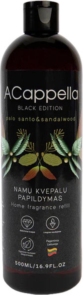 Mājas aromatizētājs, mājas aromātu papildinājums ACappella Black Edition Palo Santo & Sandalwood, 500 ml