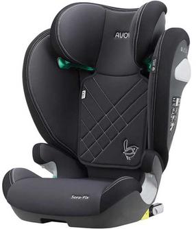 Automobilinė kėdutė Sora-Fix, juoda sp./pilka sp., 100 - 150 cm