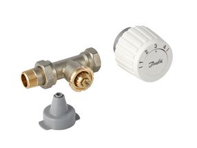 Tagasivoolu temperatuuri piiraja Danfoss, sirge/termostaat-, küttesüsteemidele, 1/2 tolli - väliskeere, 1/2 tolli - sisekeere
