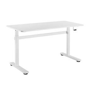 Kompiuterio stalas reguliuojamo aukščio Stok Up Up – Loki, 140 cm x 60 cm, 70 - 117 cm, balta sp.