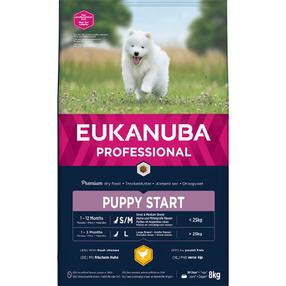 Kuiv koeratoit Eukanuba Professional Puppy Start All Chicken, kanaliha, 8 kg