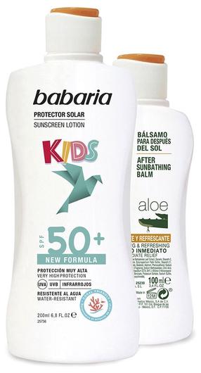 Молочко для ухода за загаром Babaria Kids Infantil Set SPF50+, 200 мл