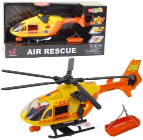  Игрушечный вертолет Lean Toys Air Rescue, 1:12, желтый цв./oранжевый цв.