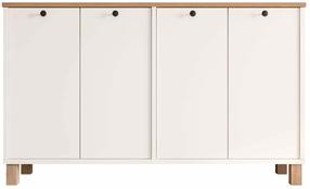 Konsolinis staliukas Kalune Design Nord ND2-SW, ąžuolo sp./balta sp., 29.5 cm x 120 cm x 73.6 cm