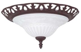 Светильник потолочный Trio Rustica 6102021-24, E27, 2 x 60 Вт, белый цв. / коричневый цв., 38 x 38 см