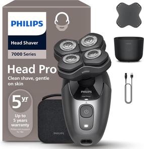 Plaukų kirpimo mašinėlė Philips Head Shaver Pro 7000 Series HS7980/15, li-ion, pilka sp.