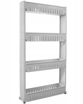 Vonios kambario lentyna Springos Mobile Shelves, 54 cm x 101.5 cm x 12.5 cm, pilka sp.