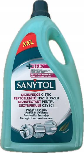 Средство для мытья полов Sanytol Eucalyptus, для различных типов напольных покрытий, 5 л
