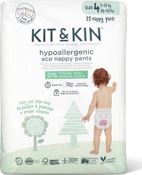 Sauskelnės-kelnaitės Kit & Kin Eco Nappy Pants, 4 dydis, 9 - 15 kg, 22 vnt.