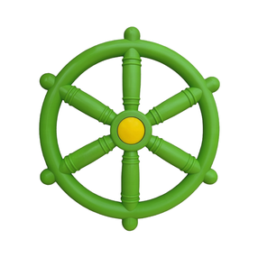 Bērnu rotaļu laukumu piederums, kapteiņa ritenis 4IQ, 34 cm x 34 cm, zaļa krās.