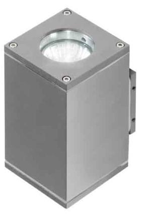 Sieninis lauko šviestuvas AZzardo Livio, 50W, GU10, IP54, pilka sp., 8 cm x 8.8 cm