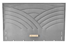 Gultas galvgalis Modulo W3, 175 cm x 8 cm, 120 cm, pelēka krās.