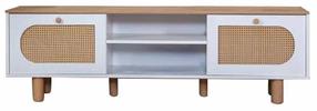 TV skapītis Kalune Design Bohem, ozola krās./balts krās., 40 cm x 180 cm x 55 cm