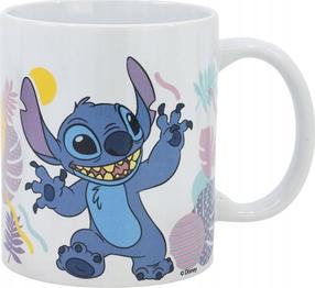 Puodelis Disney Stitch Hawaian Flower, mėlyna sp./balta sp./rožinė sp., 0.325 l