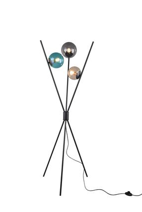 Stāvlampa Trio Lance, 28 W, E14, dzeltena krās./pelēka krās./tirkīza krās.