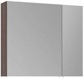 Piekarināms vannas istabas skapis ar spoguli Kalune Design Side, valriekstu krās., 16 cm x 79 cm x 66 cm