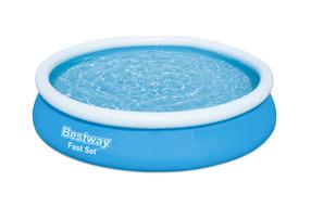 Бассейн, надувной Bestway Fast Set 57274 with water filtration pump, синий цв., 366 x 76 см