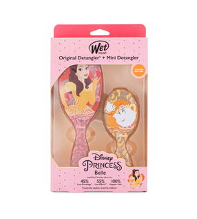 Plaukų šepetys Wet Brush Disney Princess Belle, įvairių spalvų, 2 vnt.