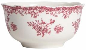 Serviravimo dubuo Homla Lourry Basic, 450 ml, 14 cm x 14 cm, Ø 14 cm, balta sp./raudona sp., porcelianas