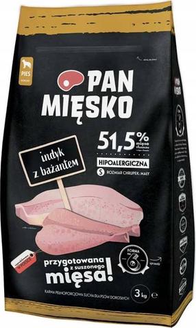 Sausas šunų maistas Pan Miesko XS, kalakutiena, 9 kg