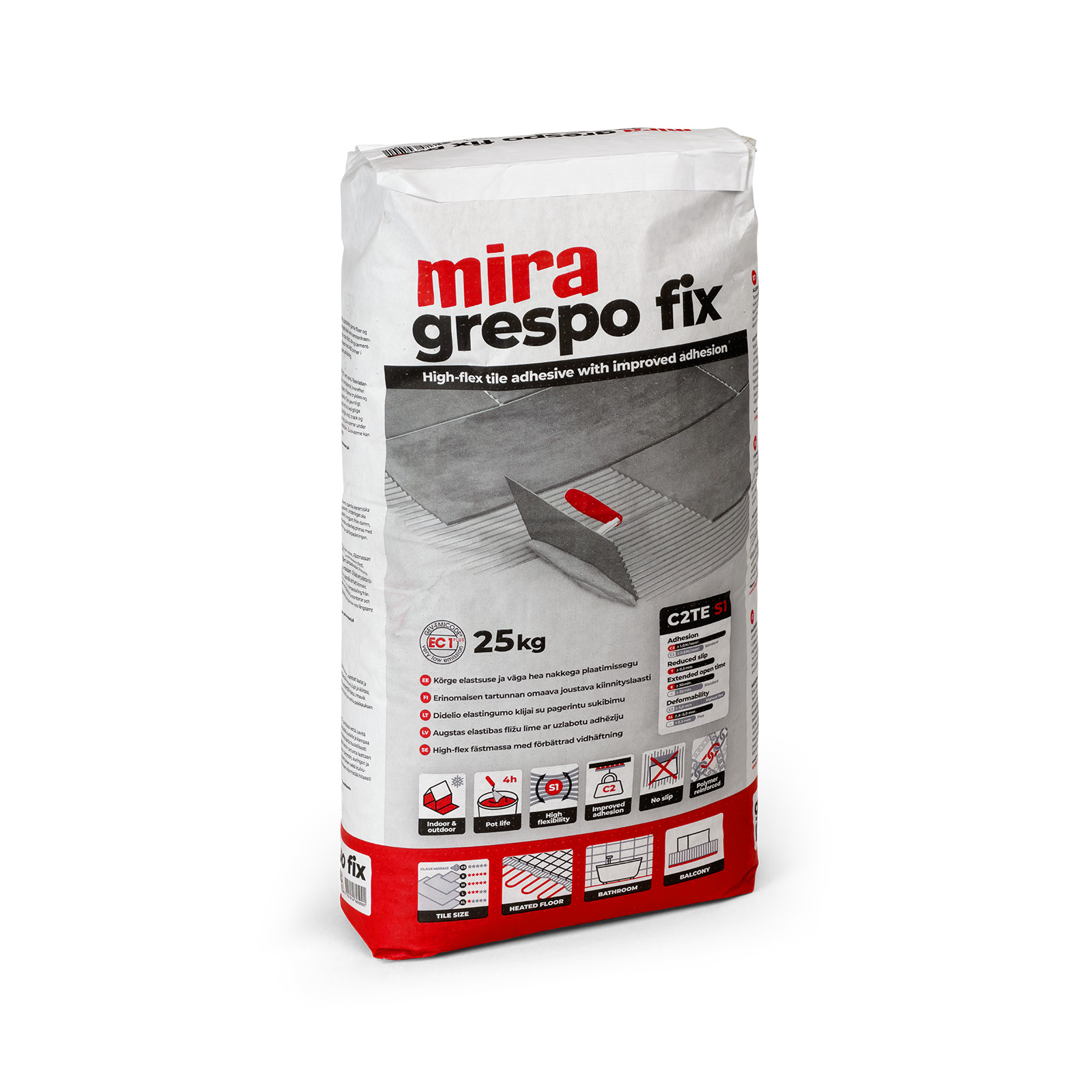 Liim plaadid Mira GRESPO FIX (C2TE S1), 25 kg