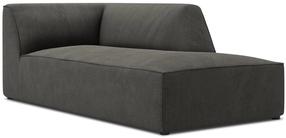 Sofa Micadoni Home Ruby Corduroy Chaise Longue, tamsiai pilka sp., dešininė, 181 x 93 cm x 69 cm