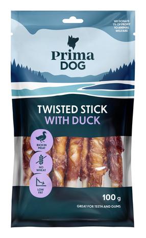 Skanėstas šunims Prima Dog Twisted Stick, antiena, 0.1 kg, 11 vnt.