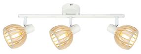 Valgusti lagi Candellux Atarri 93-68095, E14, 3 x 25 W, pruun v./puidu v. / valge v., 10 x 10 cm