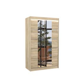 Spinta ADRK Genua LED, rusva sp., 58 cm x 120 cm x 200 cm, su veidrodžiu