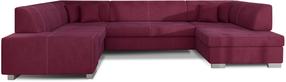 Kampinė sofa Havana Mat Velvet 68, tamsiai violetinė sp., dešininė, 320 x 207 cm x 73 cm