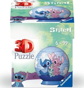 3D puzle Ravensburger Stitch 3, 7.5 cm x 7.5 cm, 54 gab., zila krās./violeta krās.