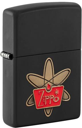 Žiebtuvėlis Zippo 48920 Atomic Zippo Design, juoda sp.