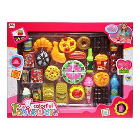 Rotaļu virtuves piederumi, ēdienu komplekts Colorful Tableware 514102057/7638-2, daudzkrāsaina