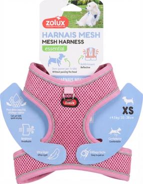 Petnešos šunims Zolux Mesh, rožinė sp., 330 - 380 mm, XS