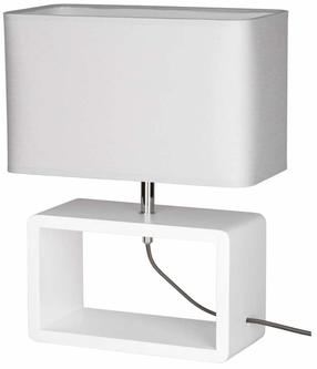 Galda stāvlampas Spot-Light Cadre, E27, 25W, gaiši pelēka krās./balta krās.