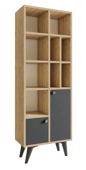 Pastatoma lentyna Kalune Design Lasko, antracito sp./ąžuolo sp., 170 cm x 60 cm x 30 cm