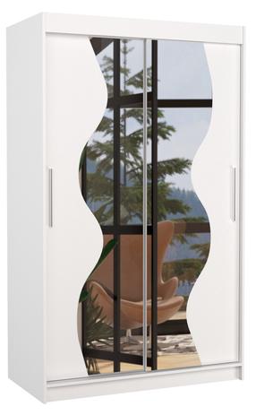 Spinta ADRK Oswald 120, balta sp., 58 cm x 120 cm x 200 cm, su veidrodžiu