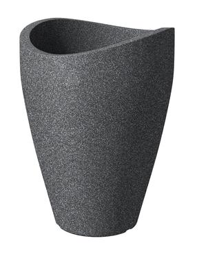 Puķu pods Scheurich Granit 254/40, plastmasa, Ø 29.8 cm, pelēka krās.