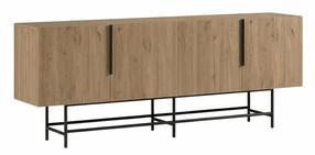 Konsolinis staliukas Kalune Design Eldia, ąžuolo sp./juoda sp., 40 cm x 200 cm x 77.9 cm