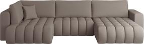 Kampinė sofa Bonito Savoi 7, šviesiai ruda sp., dešininė, 170 x 340 cm x 92 cm