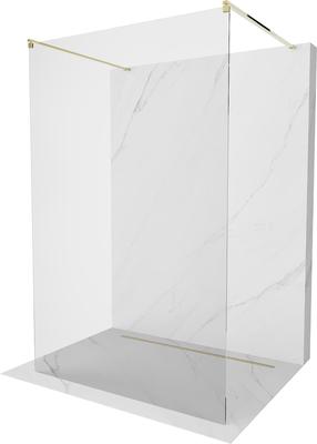 Dušas siena Mexen Kioto Walk-In, 120 cm x 200 cm, zelta krās./caurspīdīgs