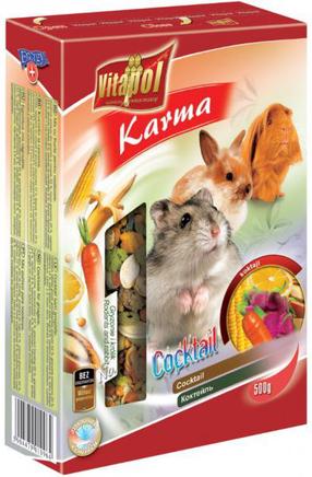 Maistas graužikams Vitapol Cocktail, triušiams/jūrų kiaulytėms/žiurkėnams, 0.5 kg