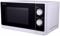 Mikrobangų krosnelė Sharp R200WW, su apšvietimu, balta sp./juoda sp., 800 W Prekė su pažeista pakuote.