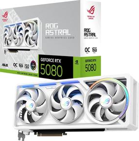 Vaizdo plokštė Asus ROG Astral GeForce RTX 5080 White OC, 16 GB, GDDR7
