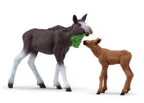 Фигурка-игрушка Schleich Wild Life Moose With Calf 42603S, многоцветный